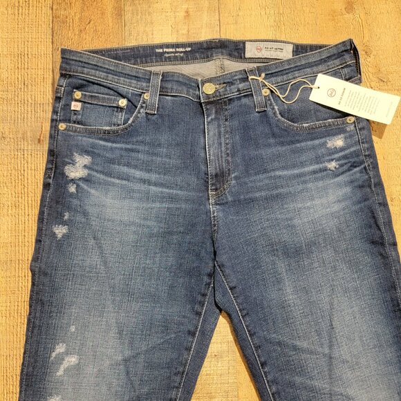 AG Adriano Goldschmied The Prima Roll Up Cigarette Roll-Up Denim Jeans - Picture 2 of 15